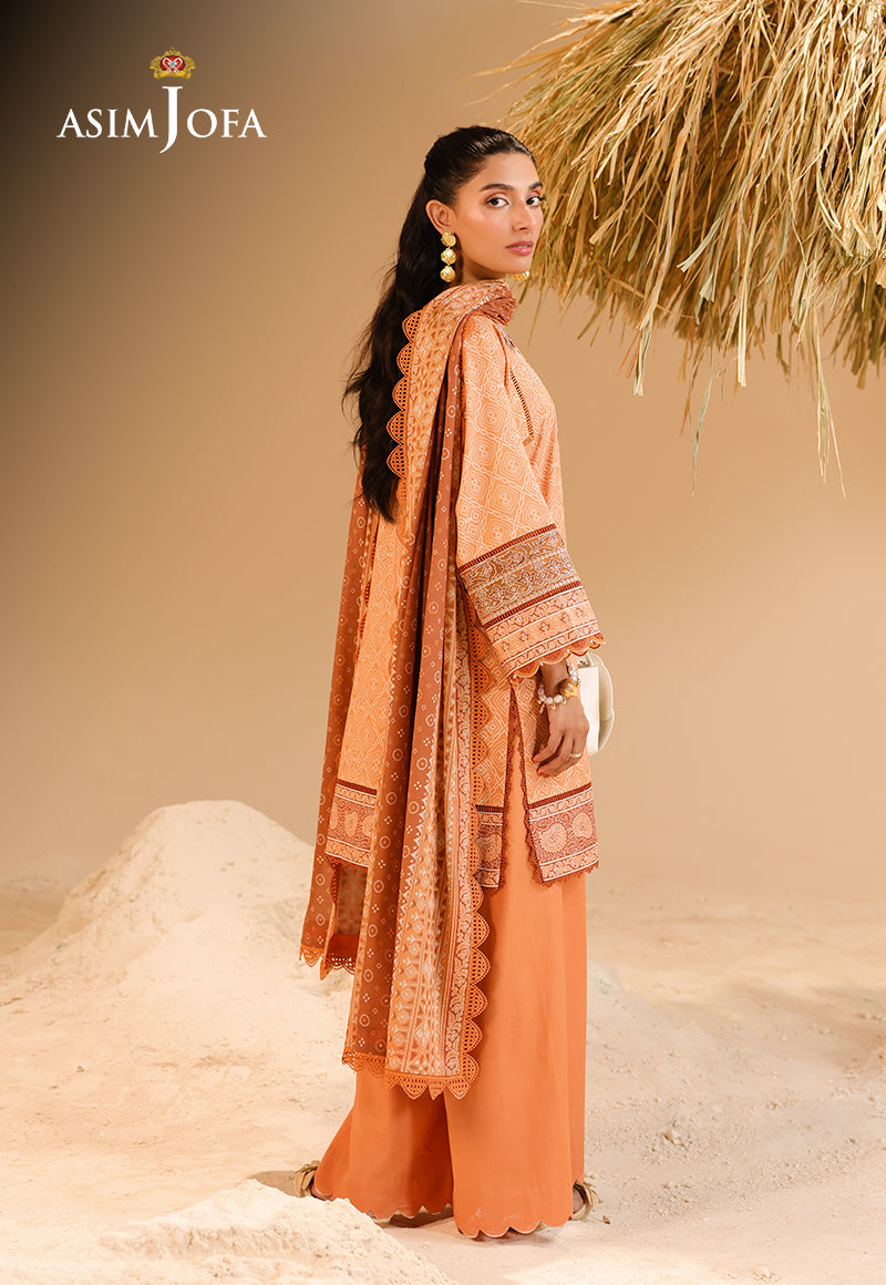 AJUBU-08 Embroidered Lawn 2 Pcs