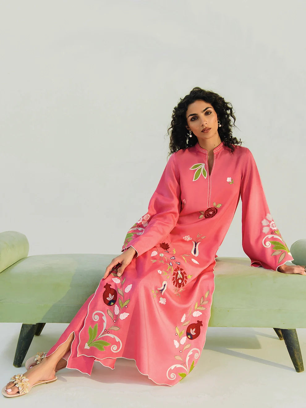 Rose Garden - 2Pcs Khaddi Silk Ensemble