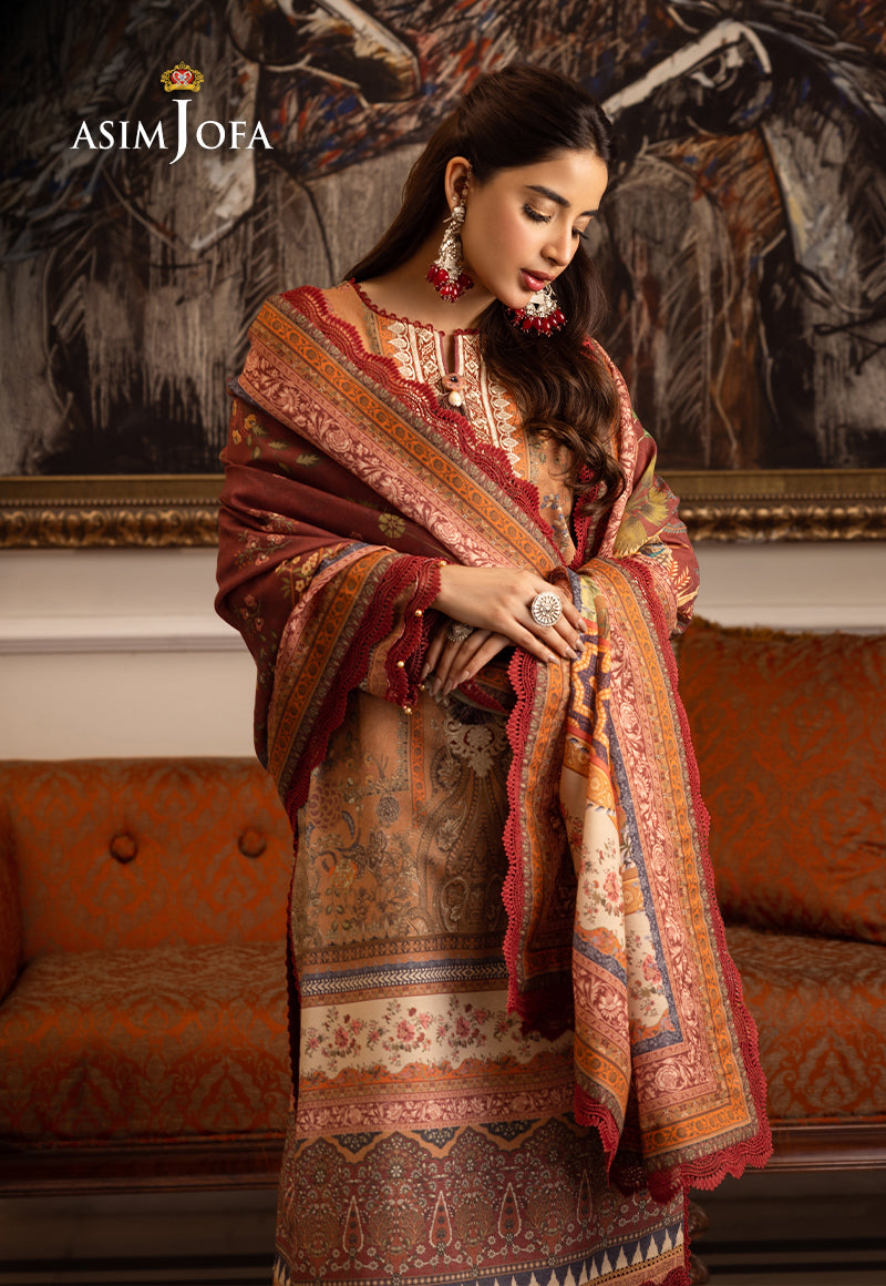 AJIW-10 EMBROIDERED KARANDI 3 PCS
