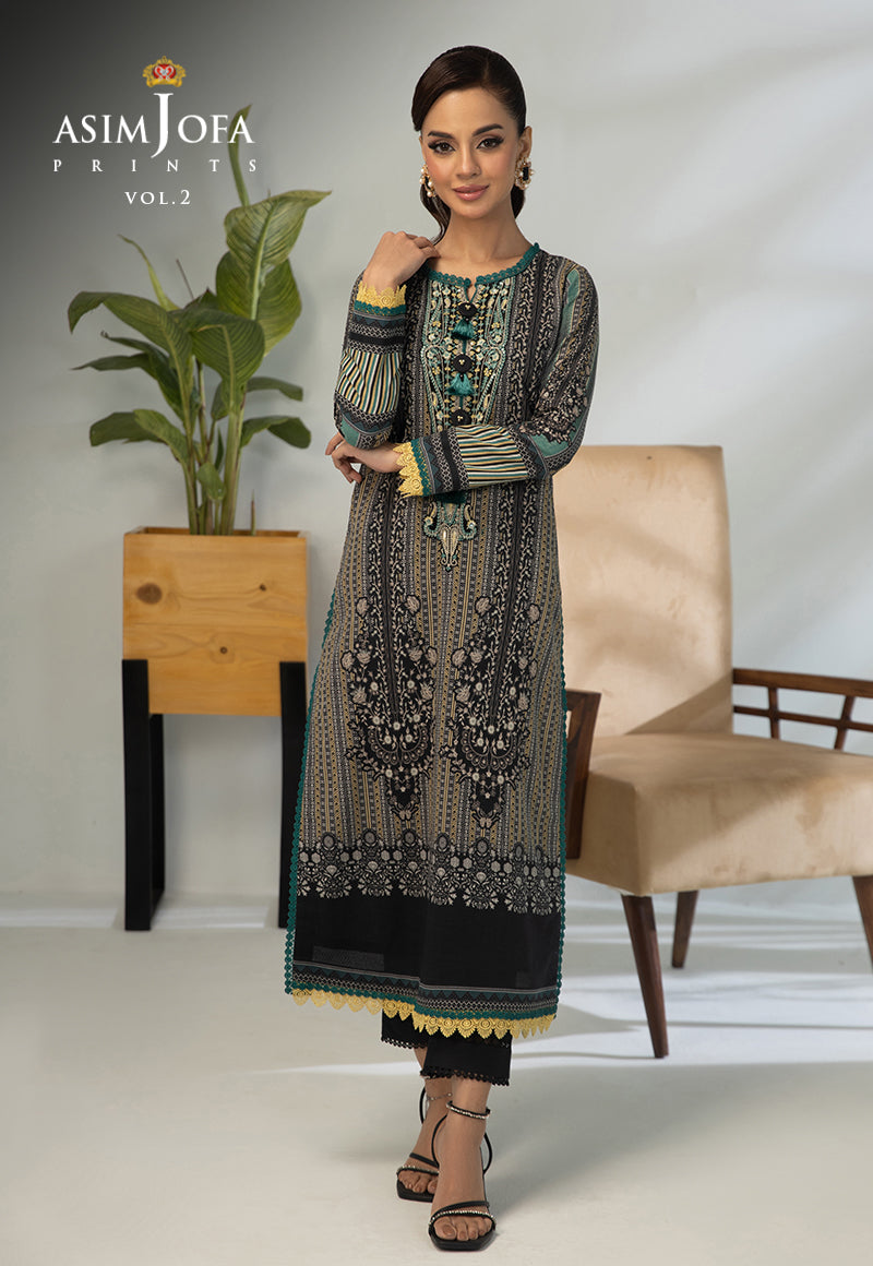 Ajbp-54 Embroidered Lawn 2-Pcs