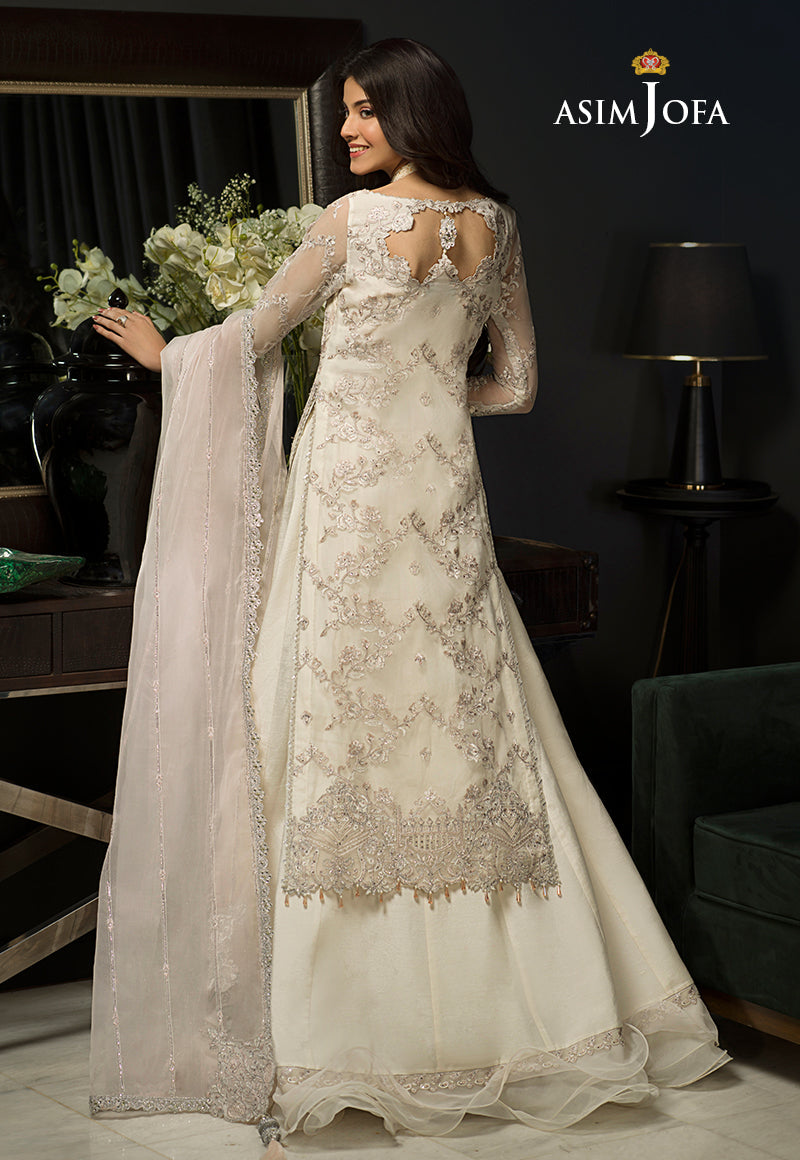AJN-21 EMBROIDERED ORGANZA 3 PCS