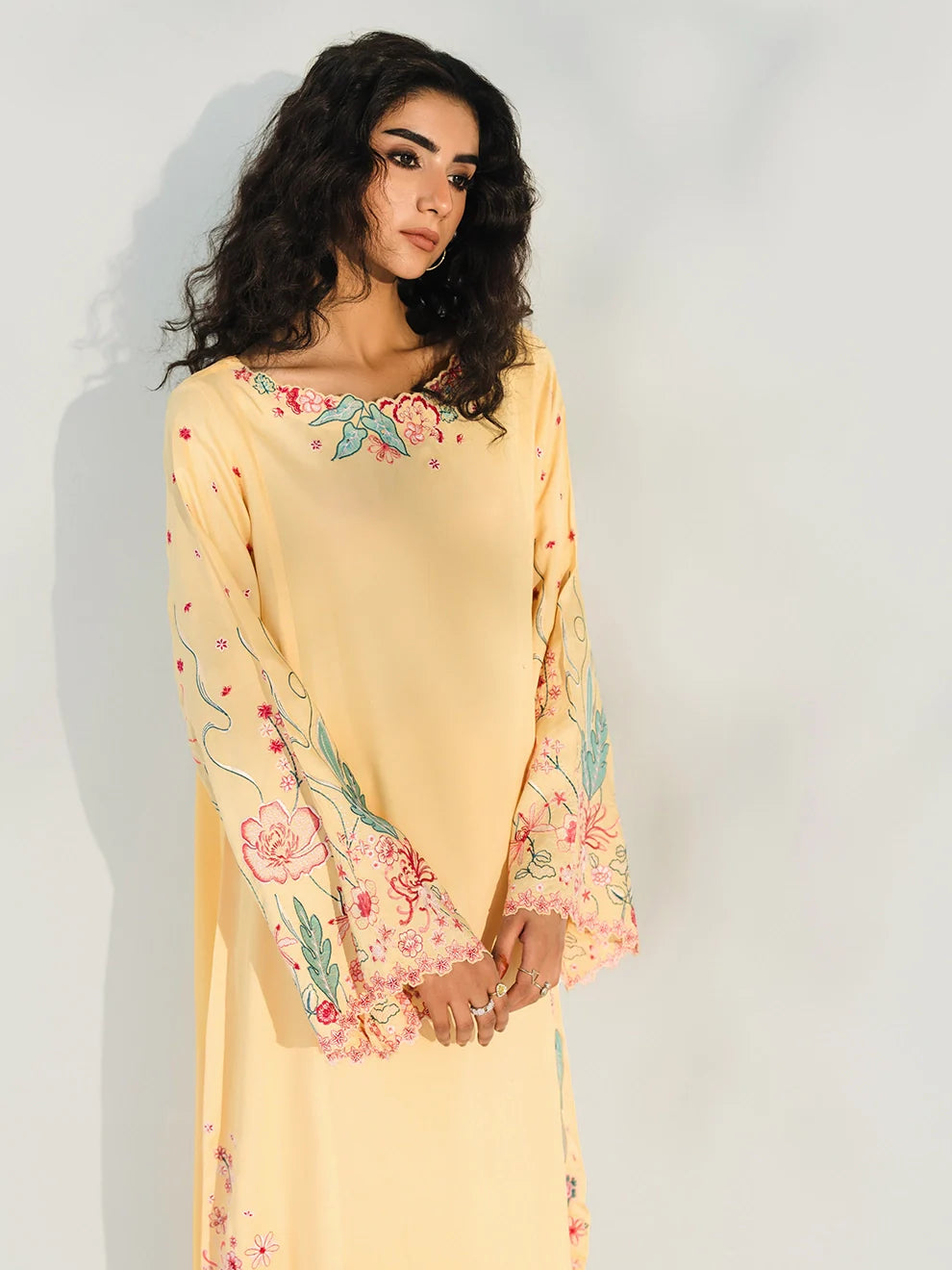Blossom - 2Pcs Khaddi Silk Ensemble