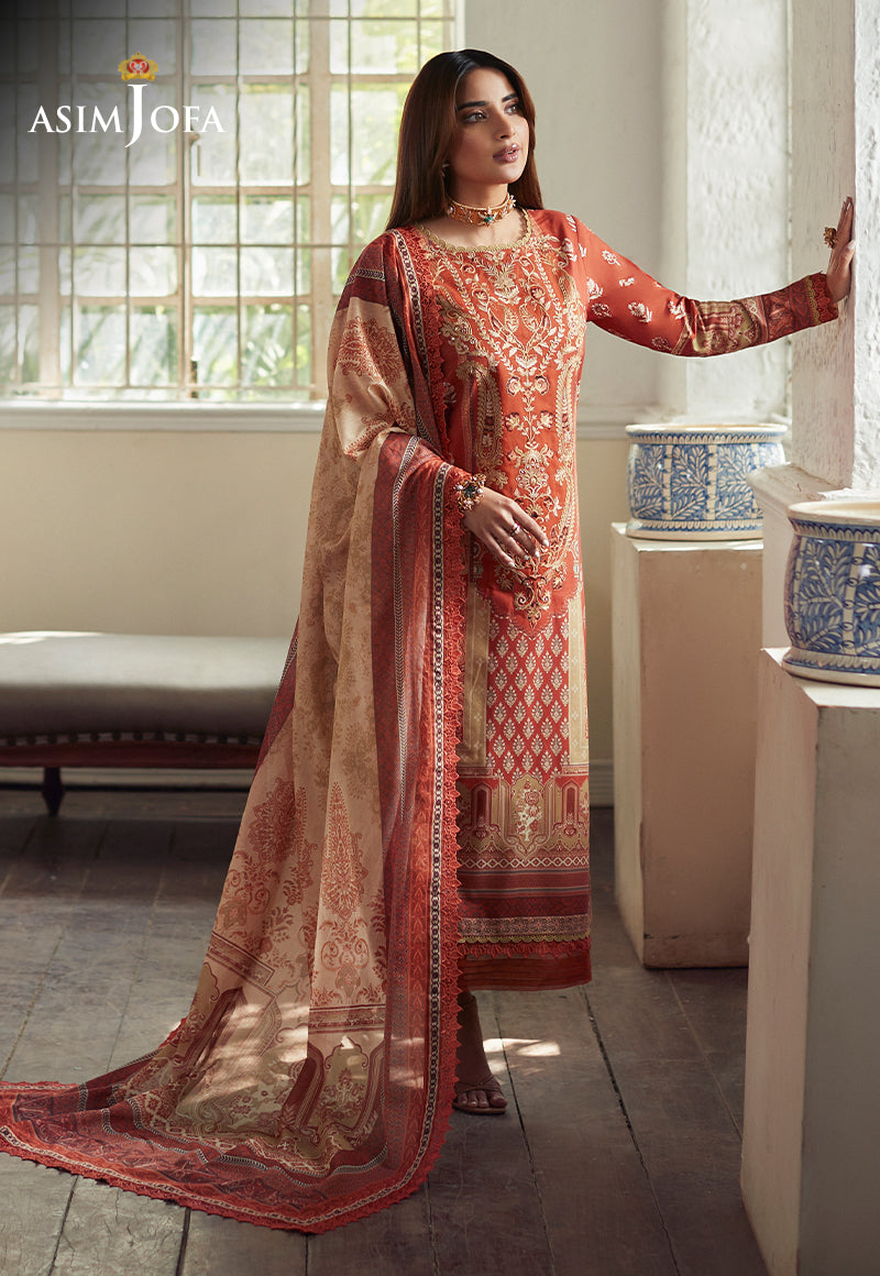 AJS-15 EMBROIDERED LAWN 2 PCS