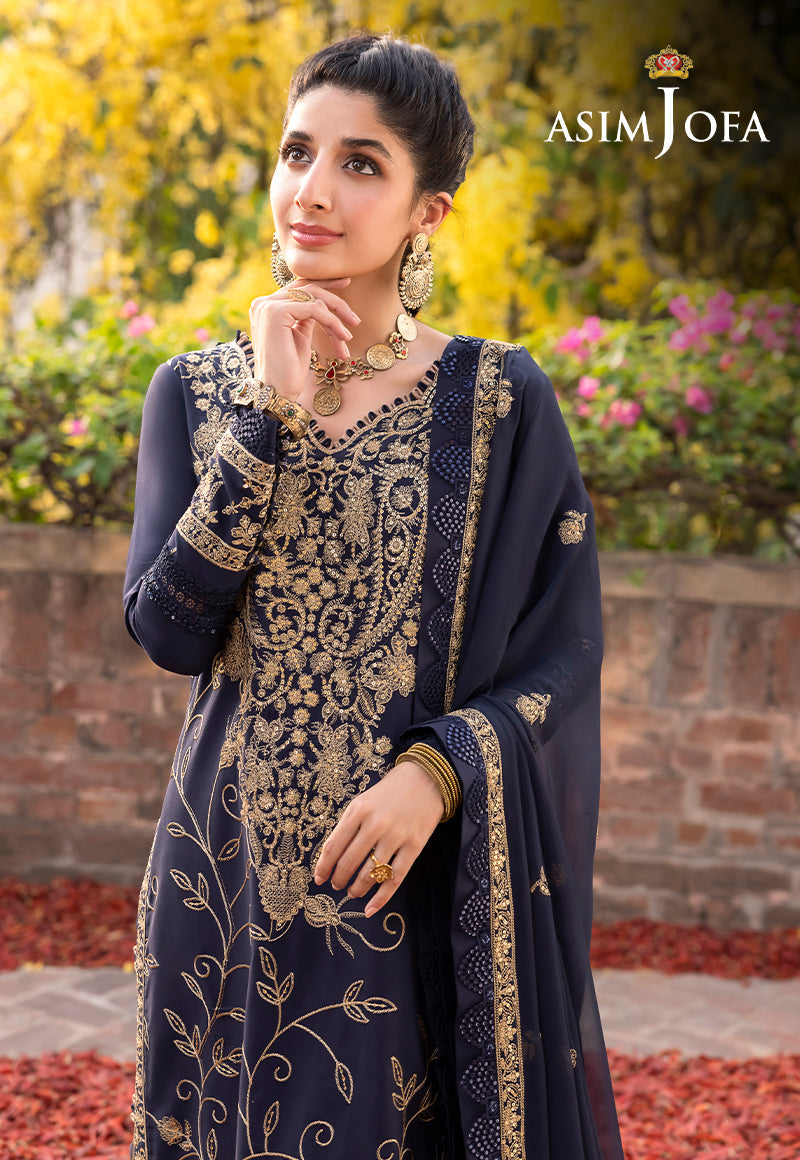 AJSW-15 EMBROIDERED LAWN SILK 3 PCS