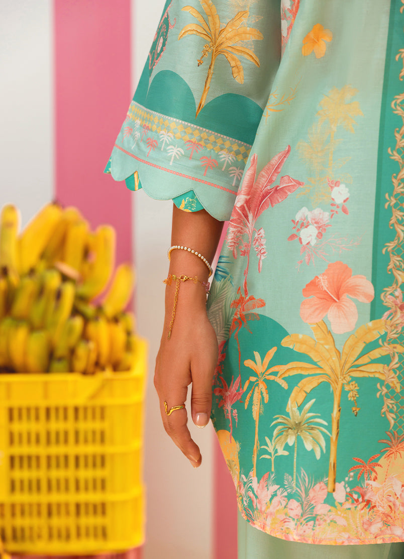 Printed Solid CO-ORD Set - 15937201351020
