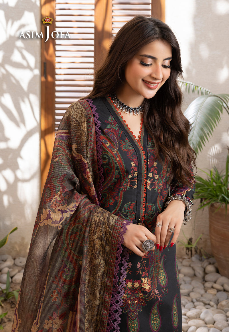 AJRW-27 DESIGNERS STITCHED PREMIUM WINTER COTTON 3 PCS