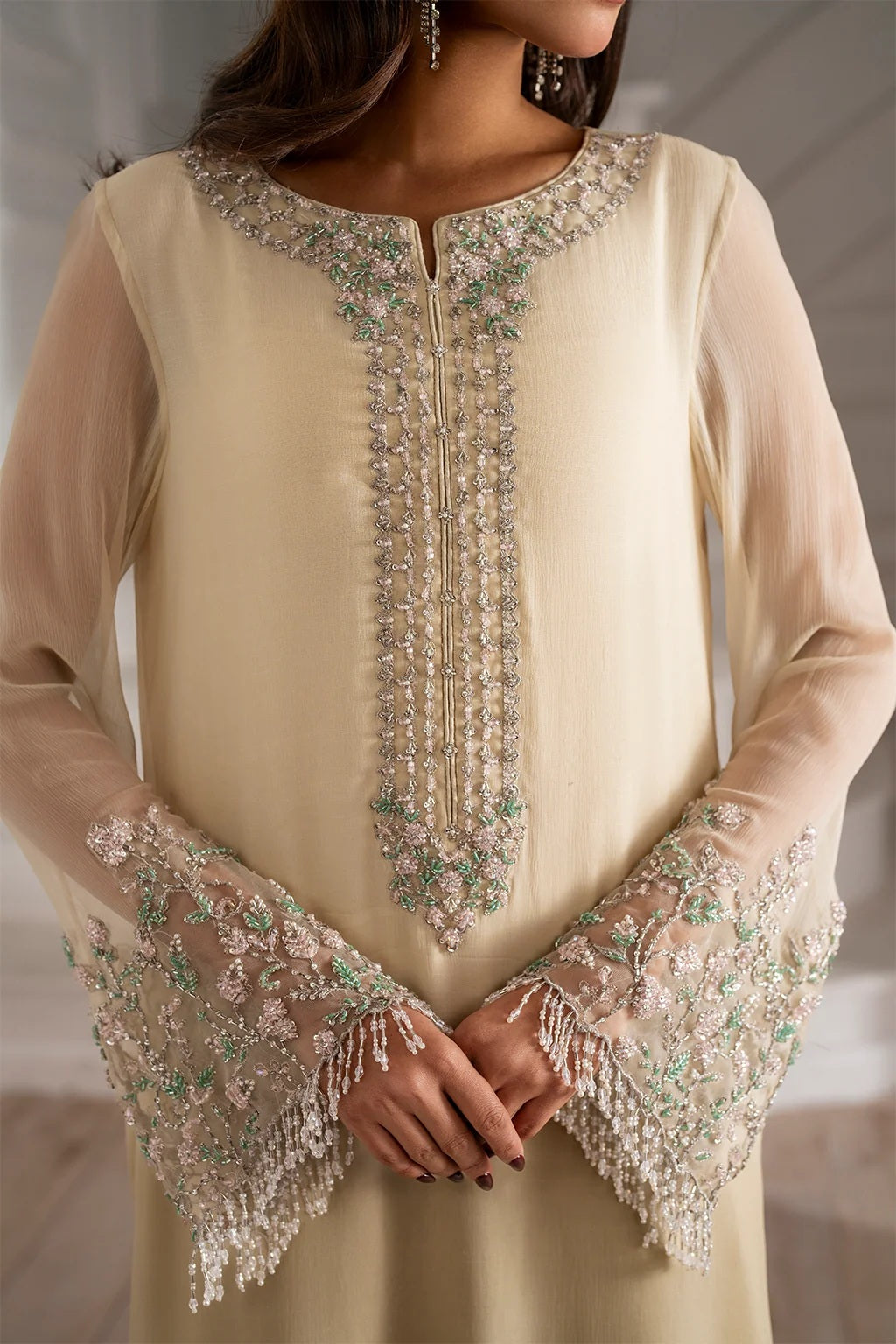 Iznik UE-413 Luxury Chiffon Embroidered 3Pc Unstitched Suit PA-269