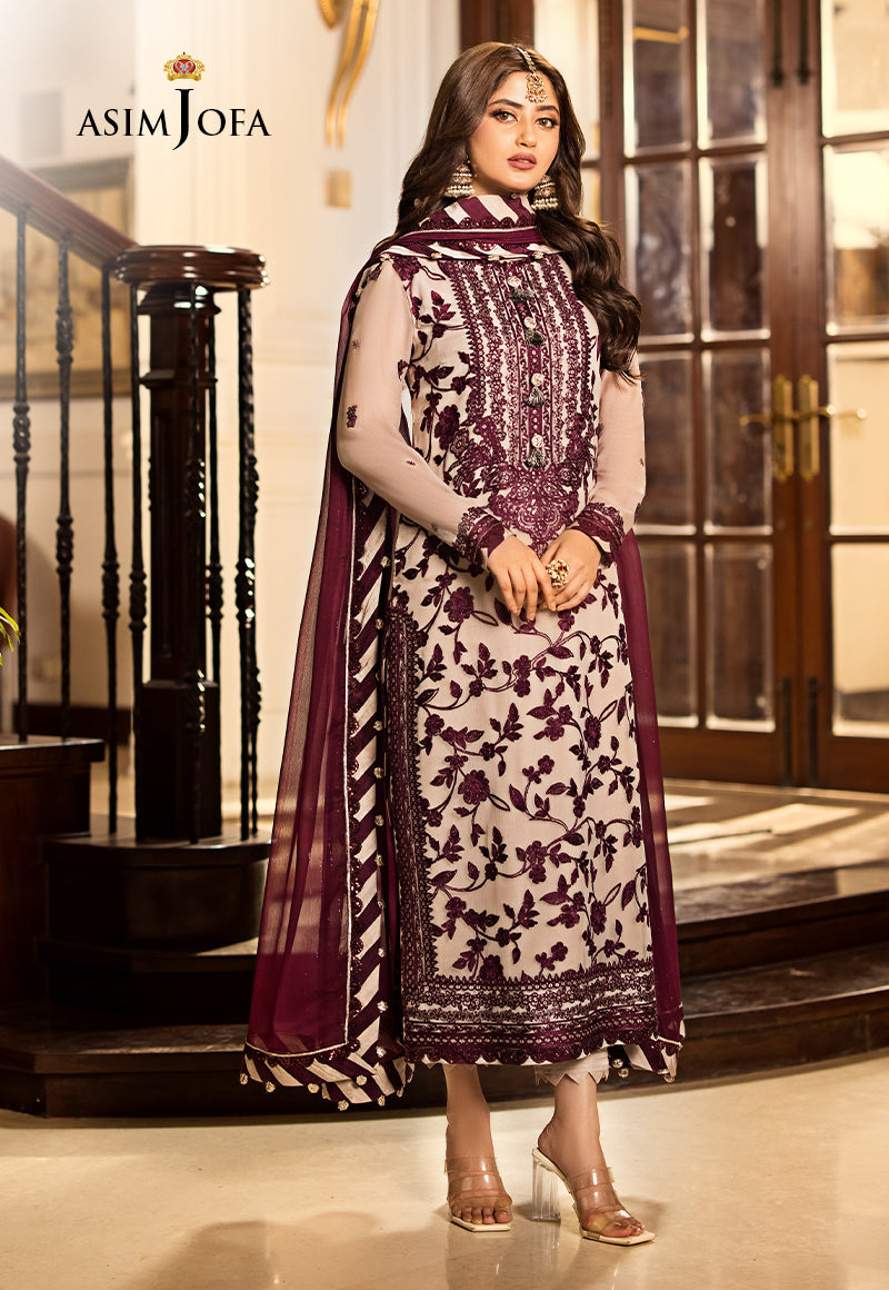 AJJMD-11 EMBROIDERED CHIFFON 3 PCS