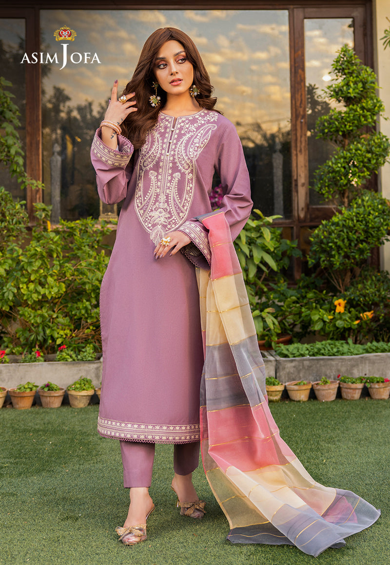 AJPB-98 EMBROIDERED RAW SILK 3 PCS
