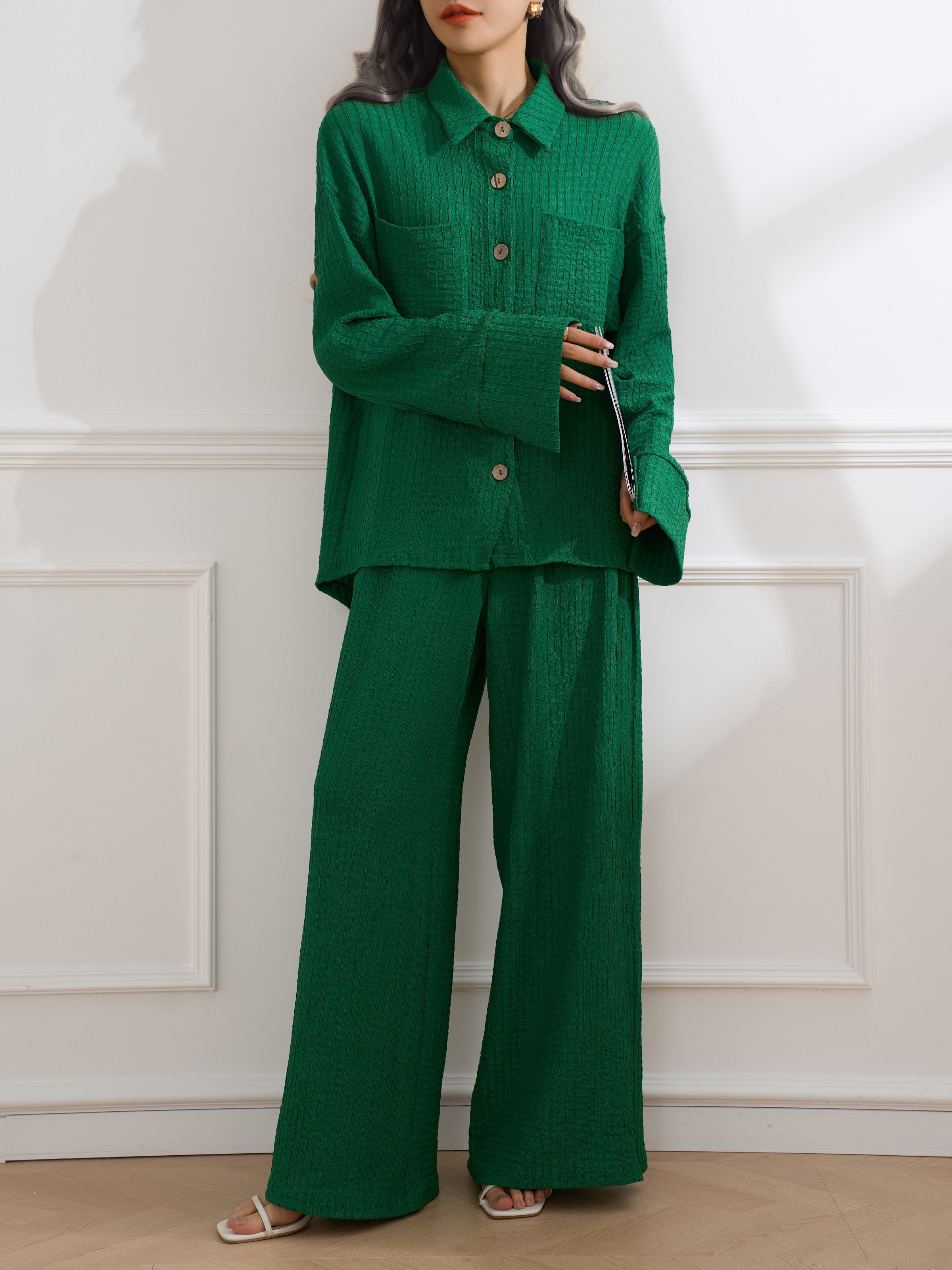Ravello Emerald Two Piece Suit  Dark