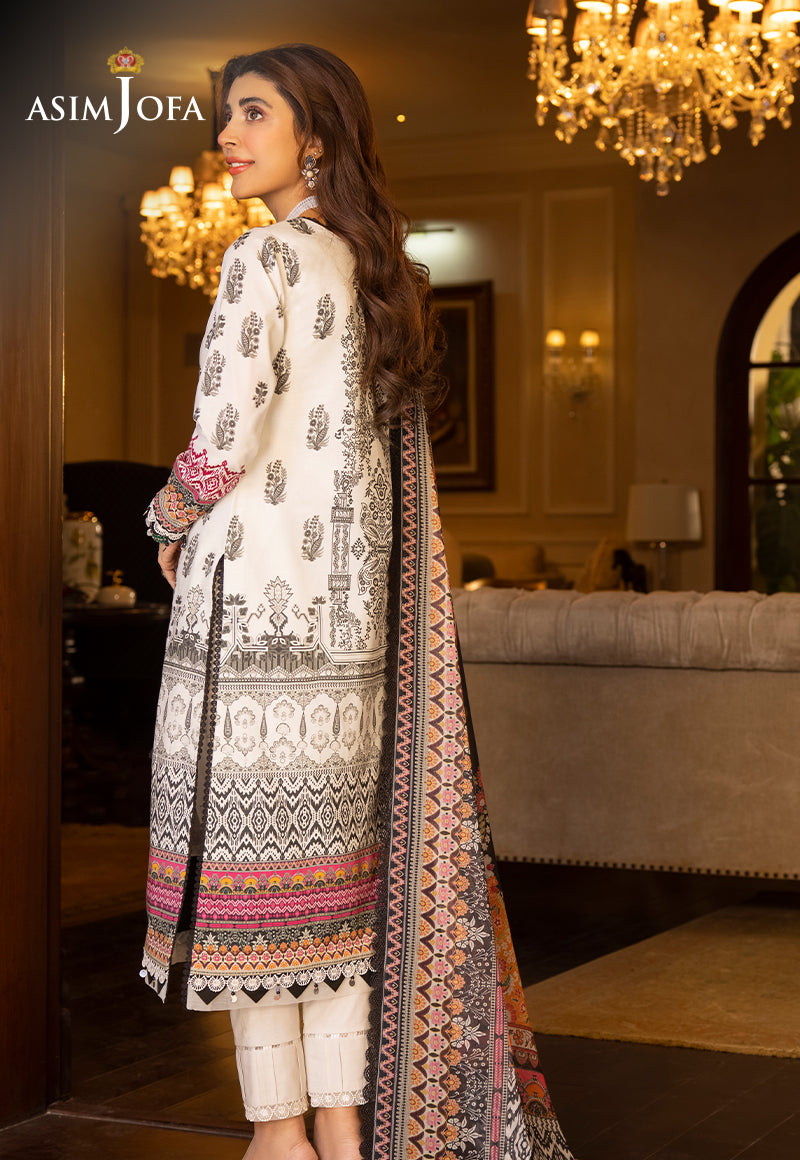 AJS-25 EMBROIDERED LAWN 3 PCS