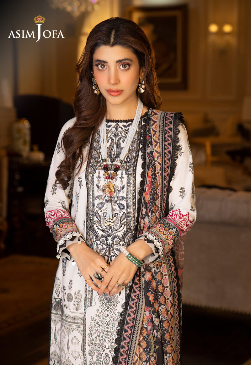 AJS-25 EMBROIDERED LAWN 3 PCS