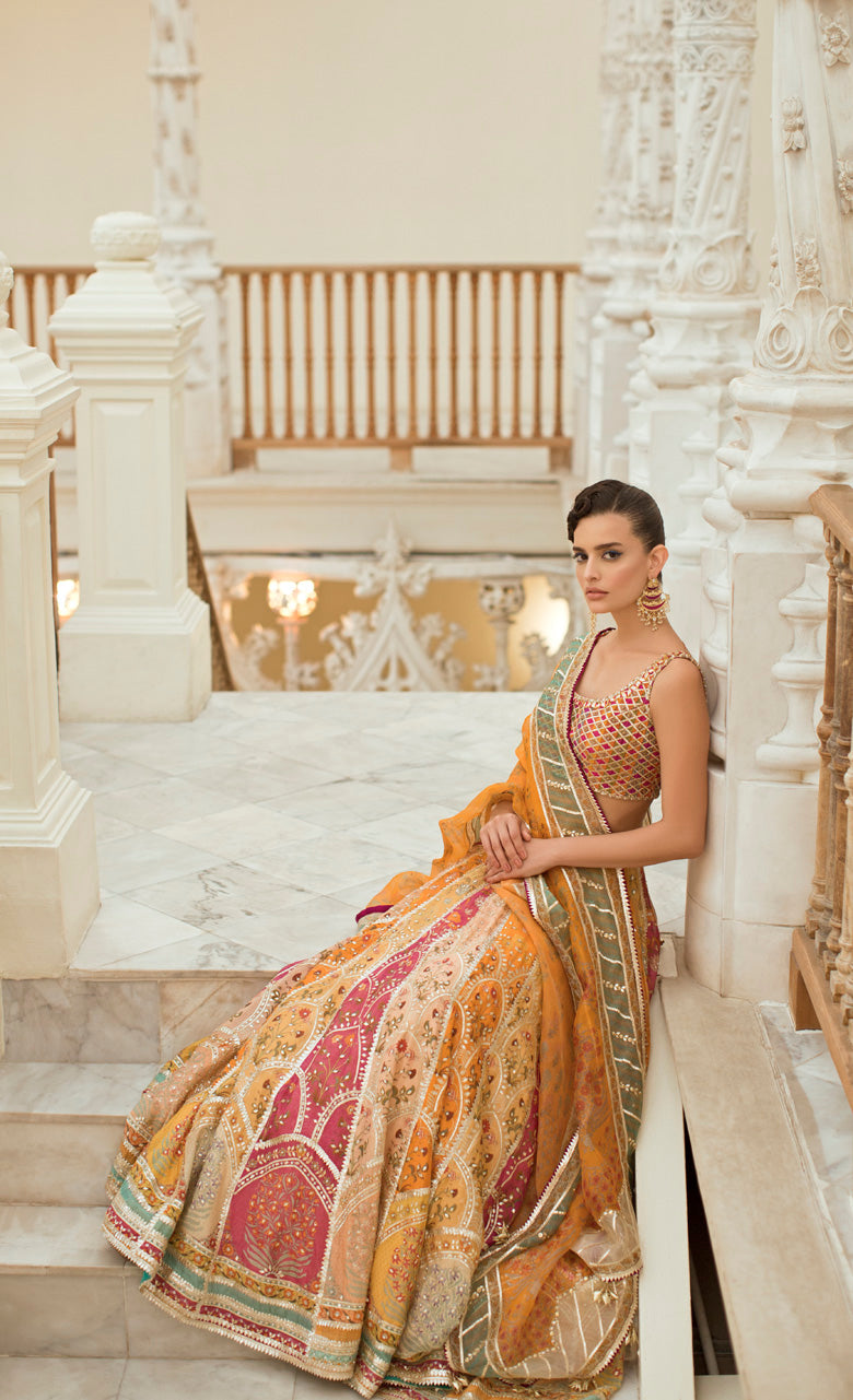 Woven Gota Choli Lehnga