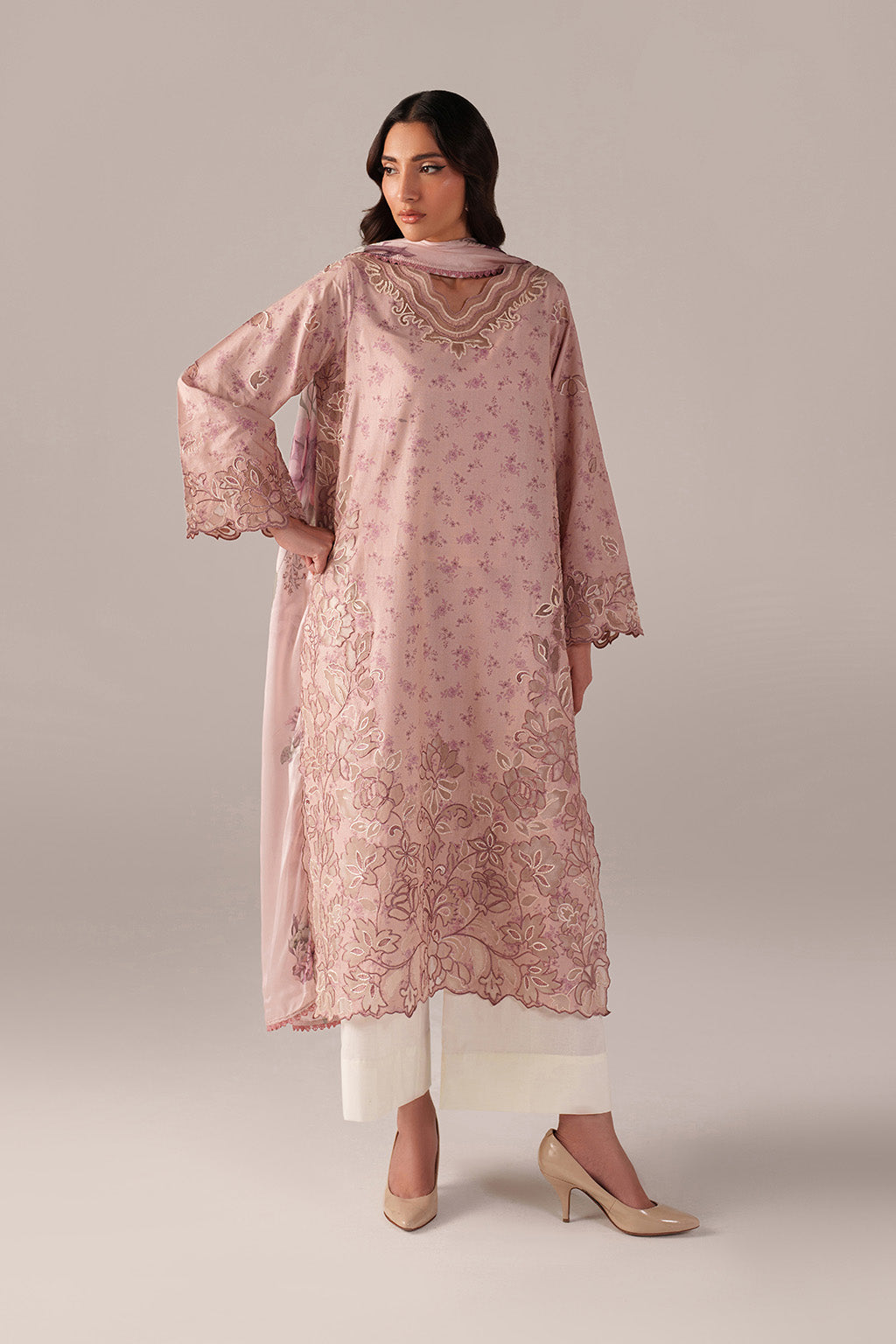 SS-05 Embroidered  Lawn