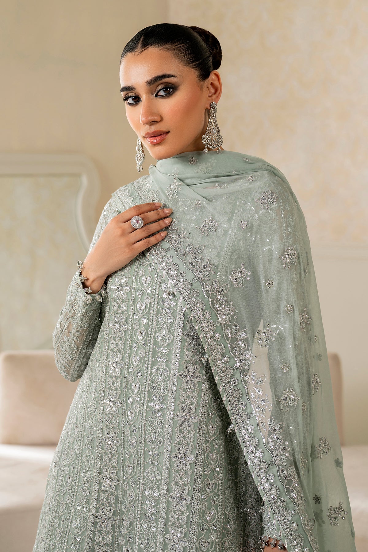 EMBROIDERED CHIFFON UF-4160