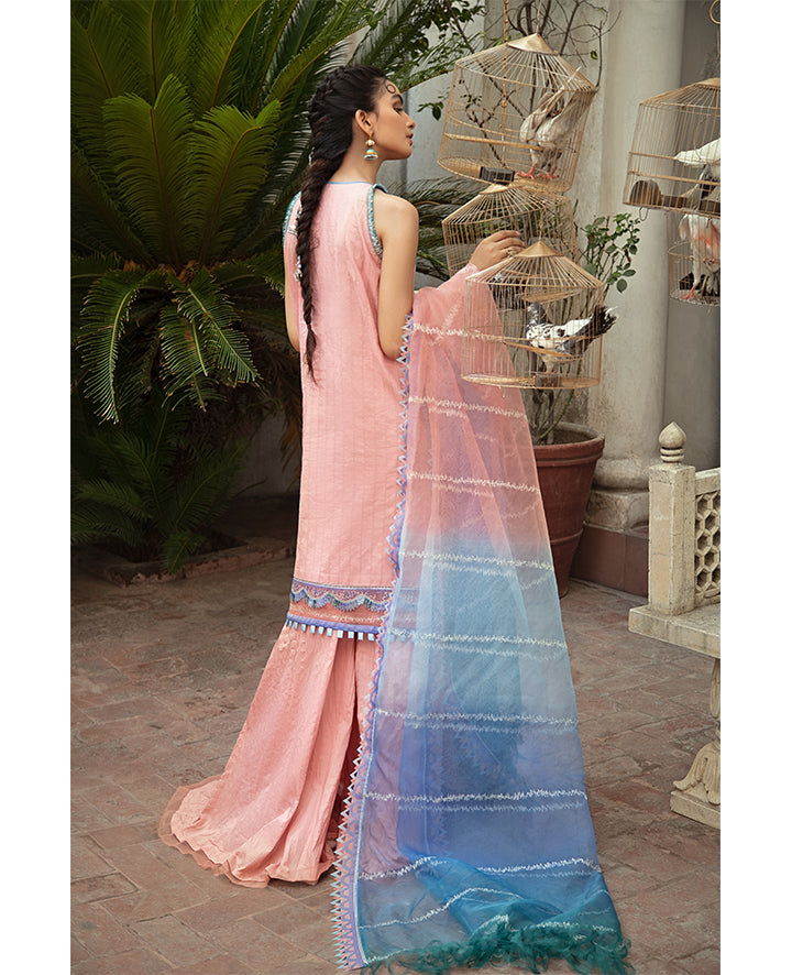Plain Organza Dupatta with Trimmings
