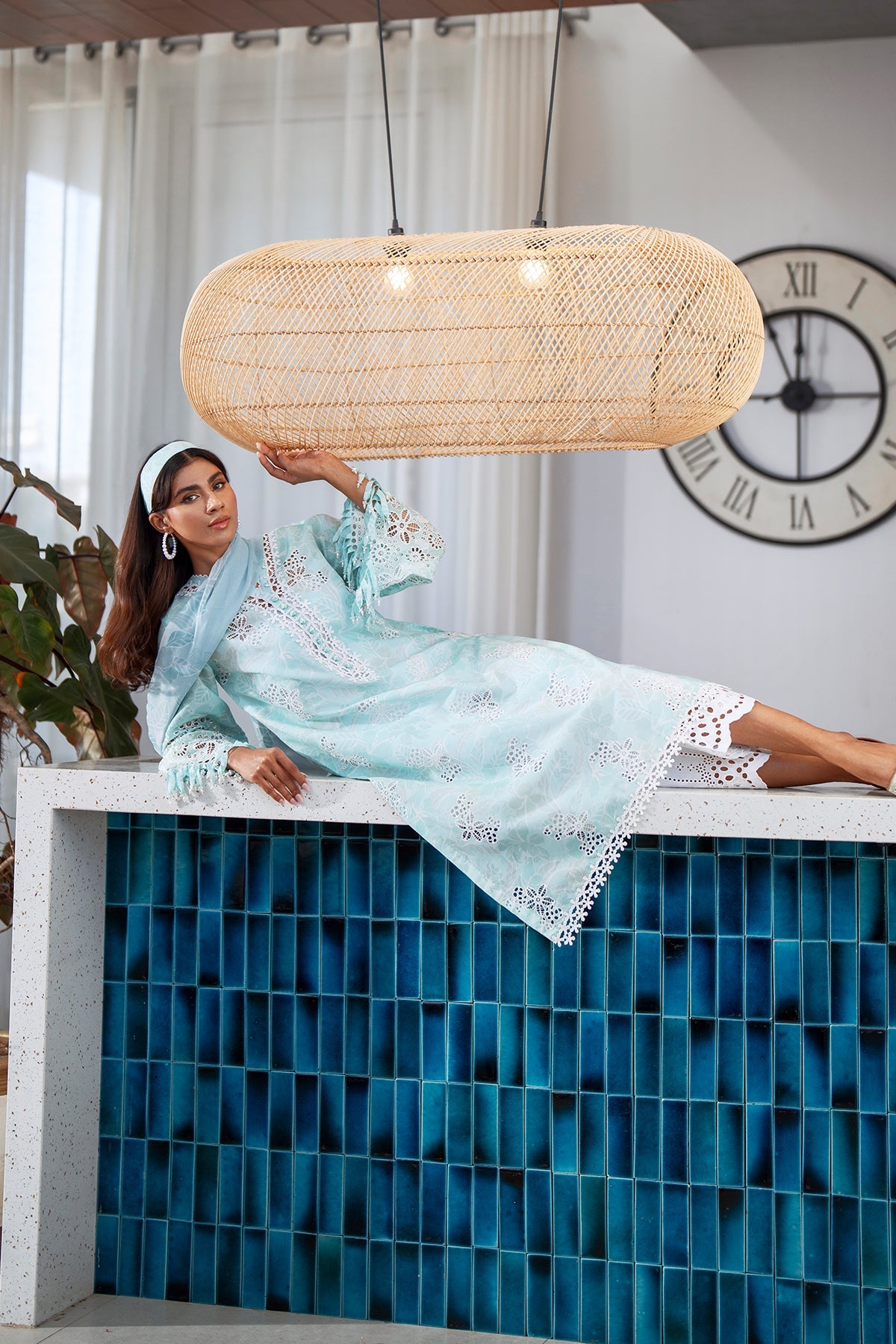 EMBROIDERED PRINTED LAWN UF-4074