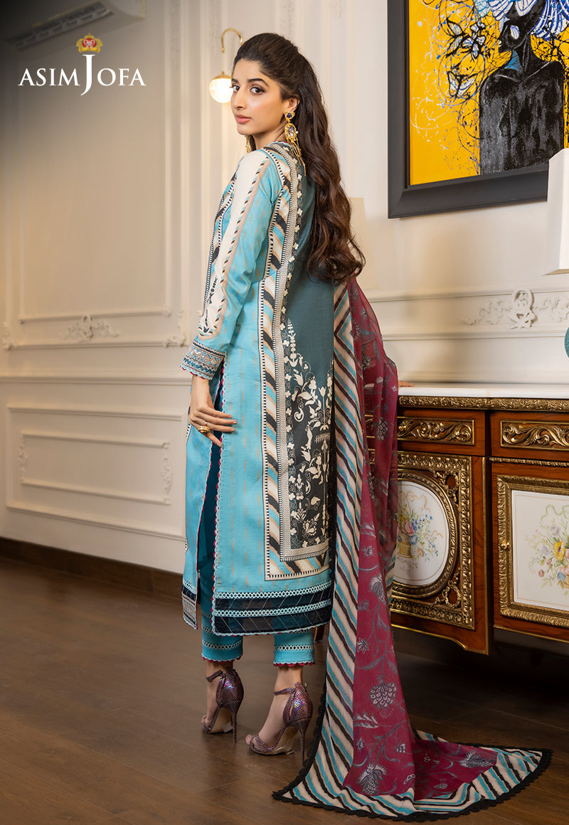 AJS-09 EMBROIDERED LAWN 3 PCS