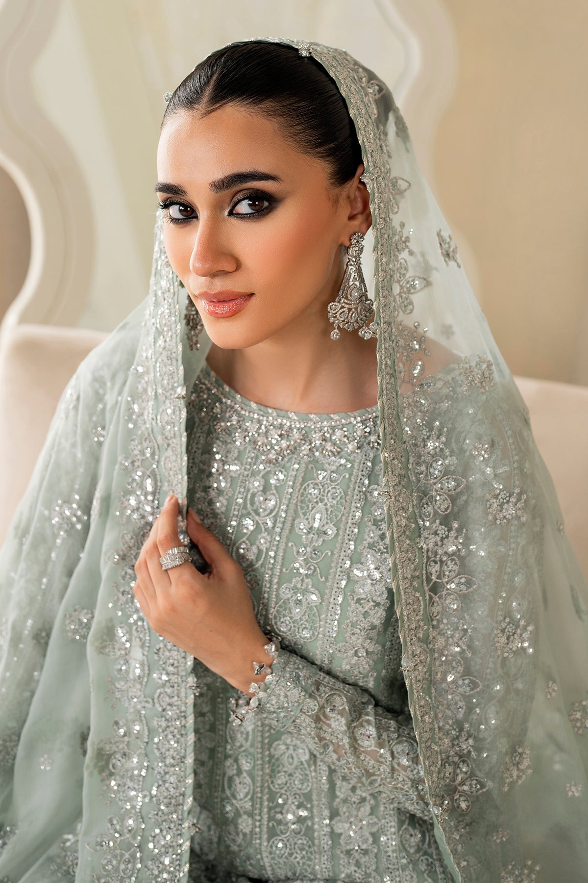 EMBROIDERED CHIFFON UF-4160