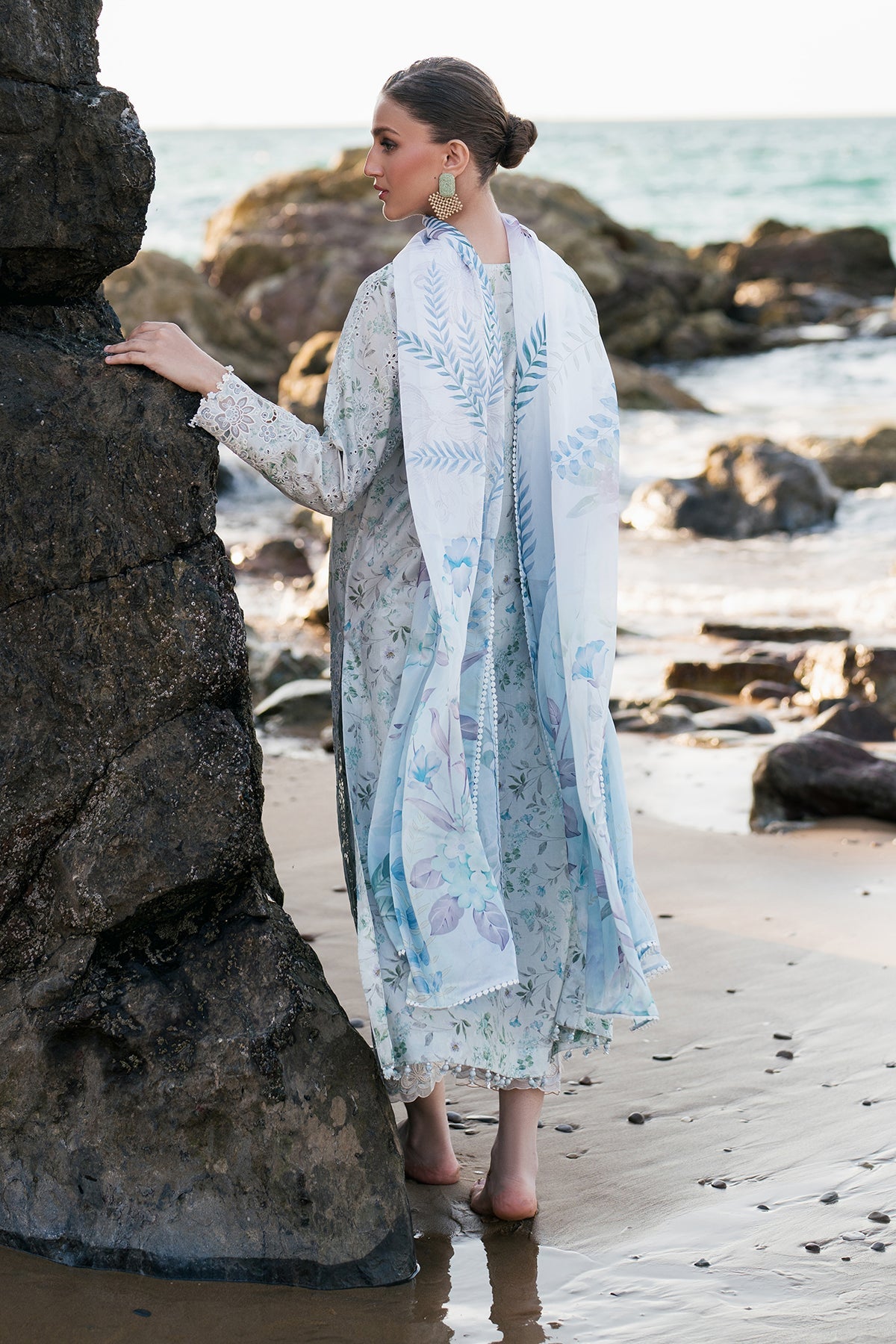 2 Piece Embroidered Dobby Lawn Suit