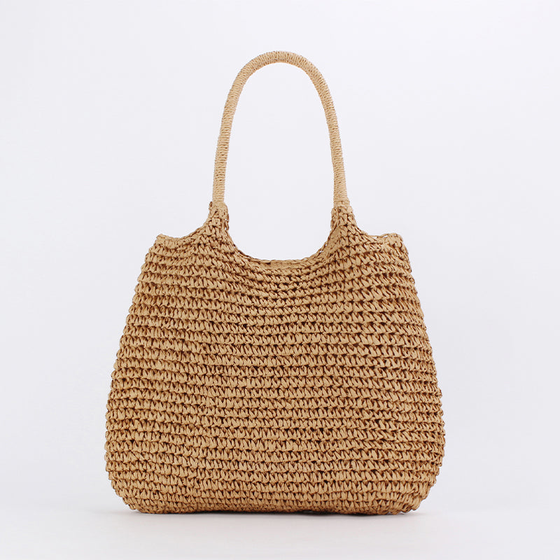Azure Raffia Tote Bag