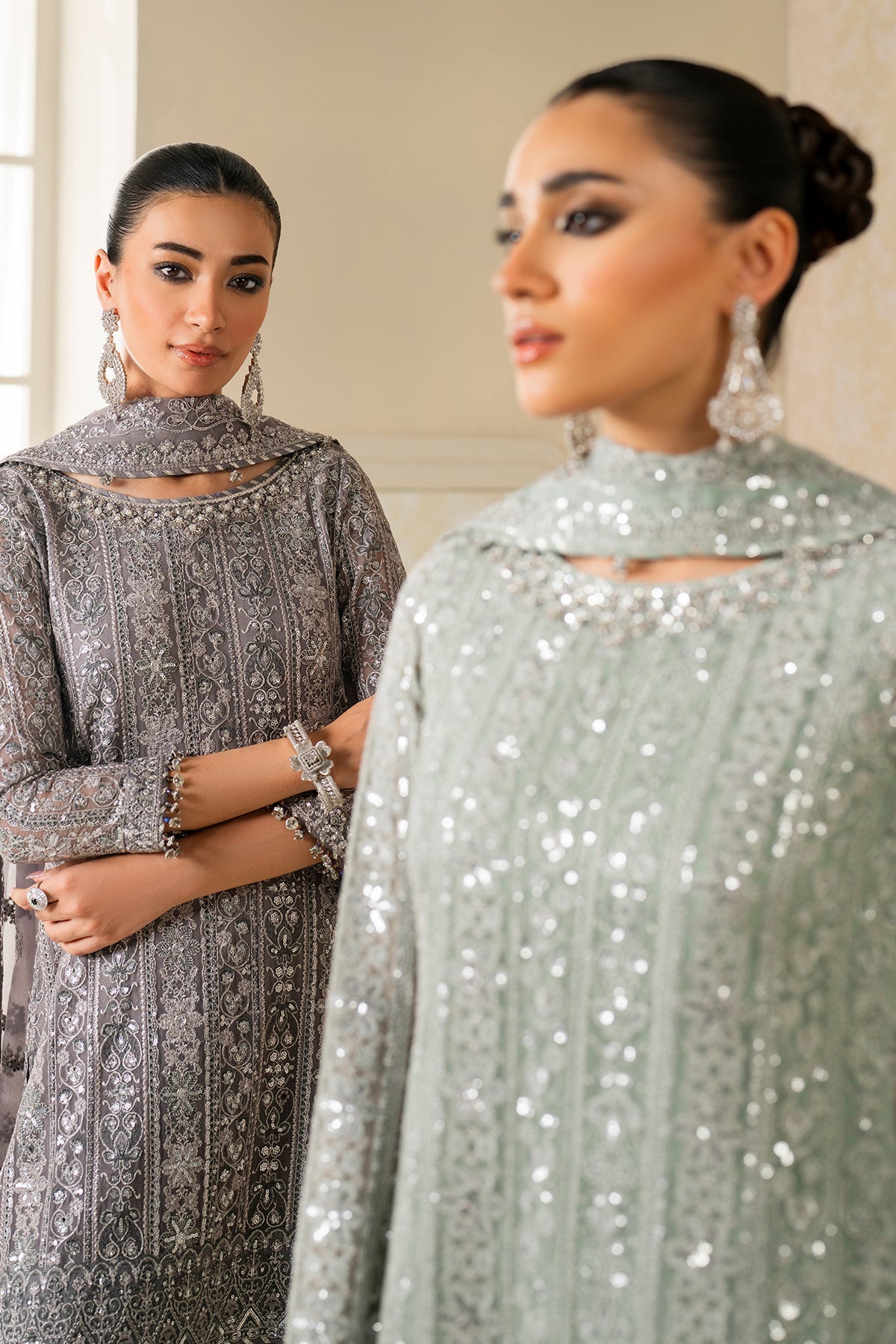 EMBROIDERED CHIFFON UF-4160
