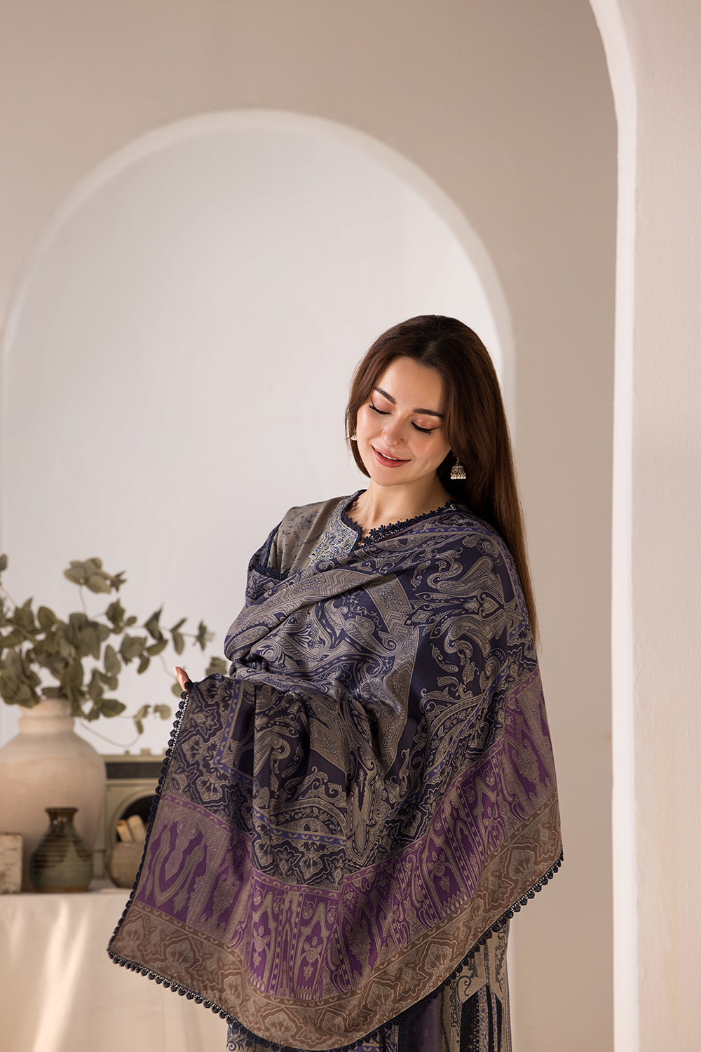 Design 7B Winter Shawl 2024 Unstitched