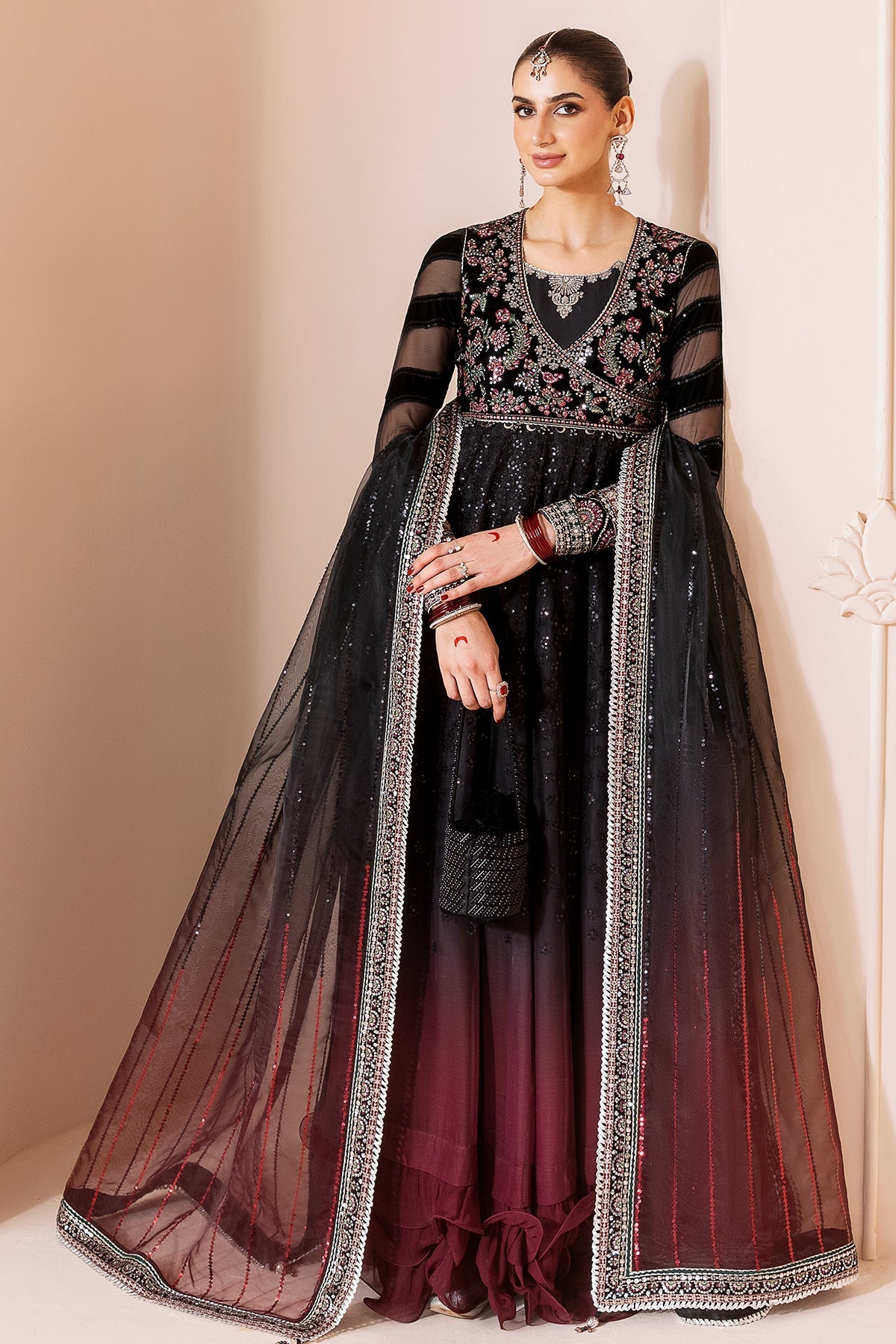 Embroidered Velvet Formal CVF25-D10
