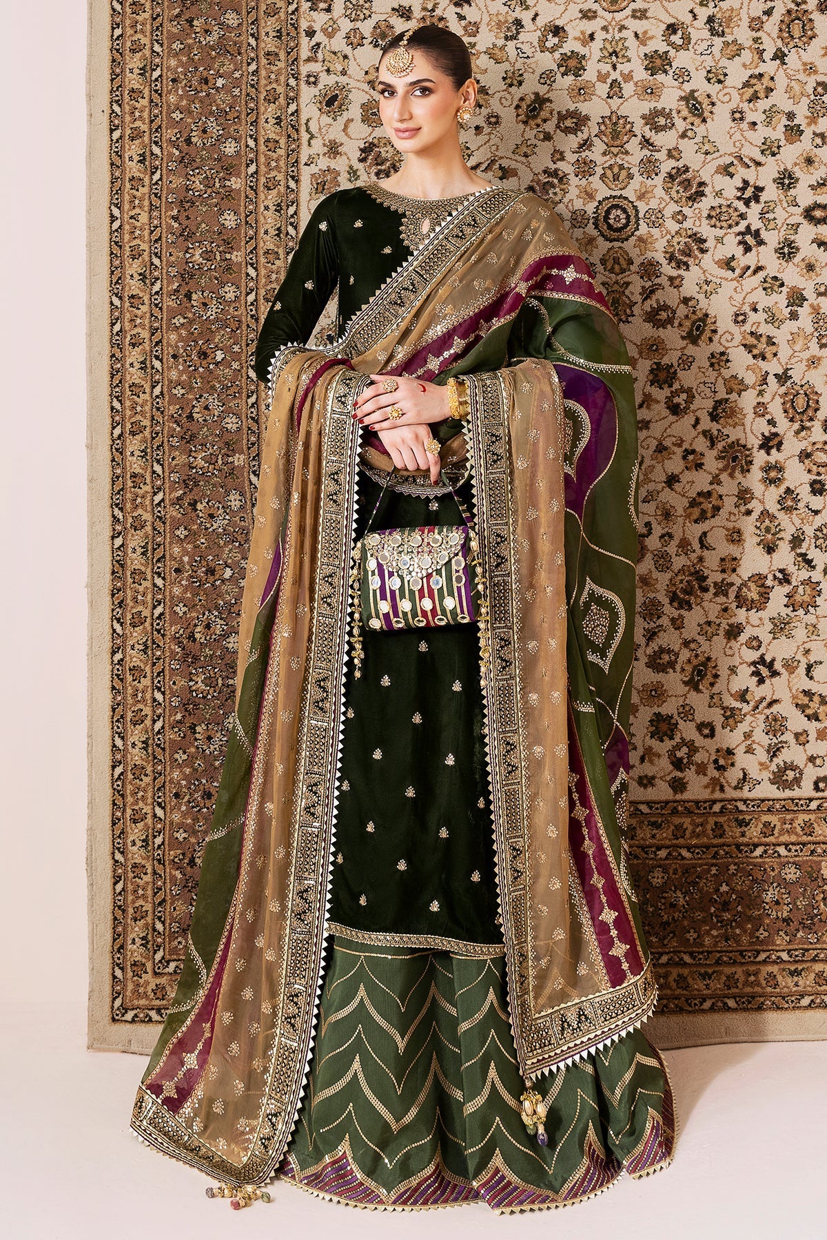 Embroidered Velvet Formal CVF25-D09