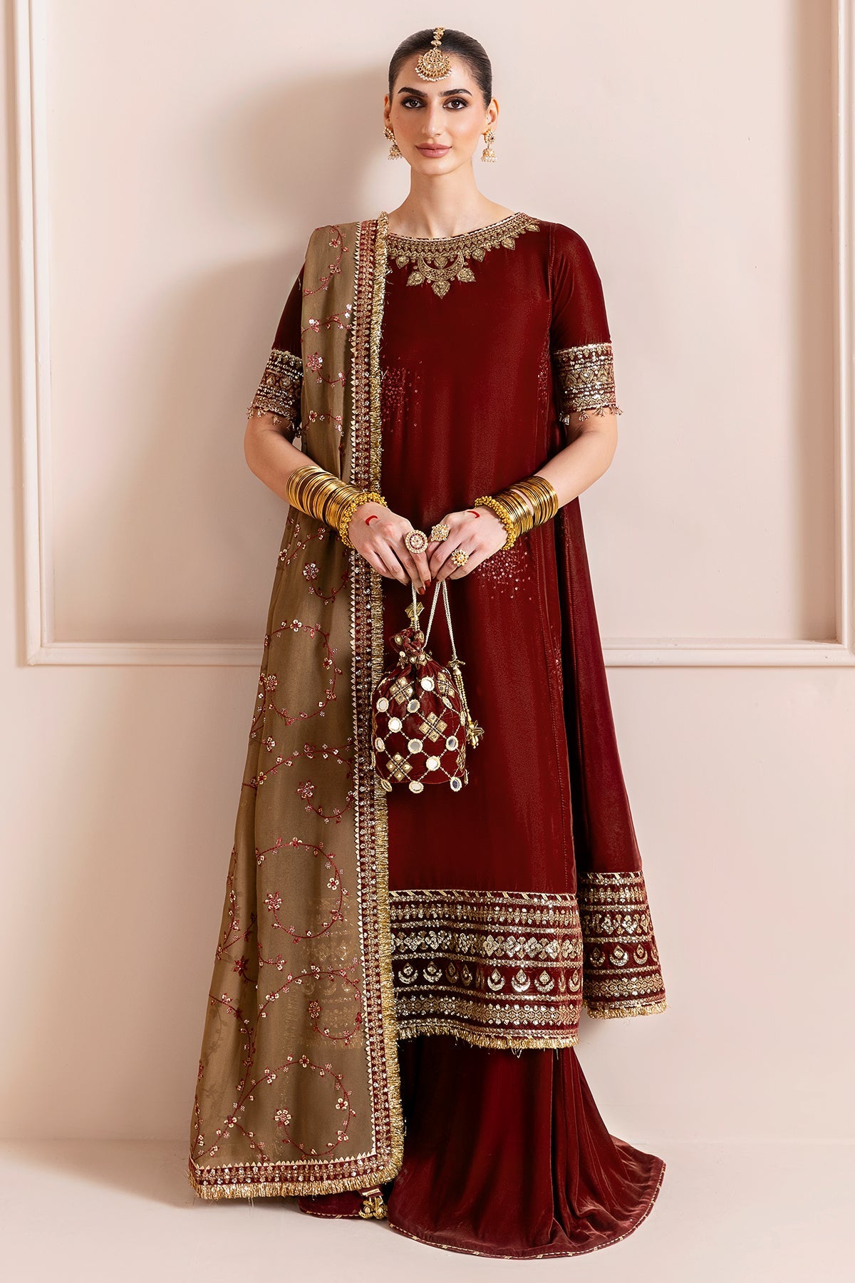 Embroidered Velvet Formal CVF D-13