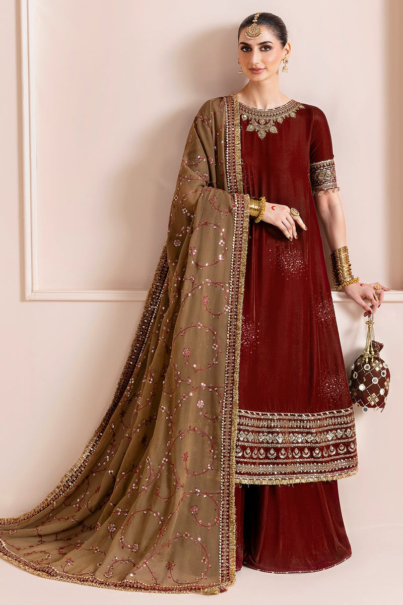 Embroidered Velvet Formal CVF D-13