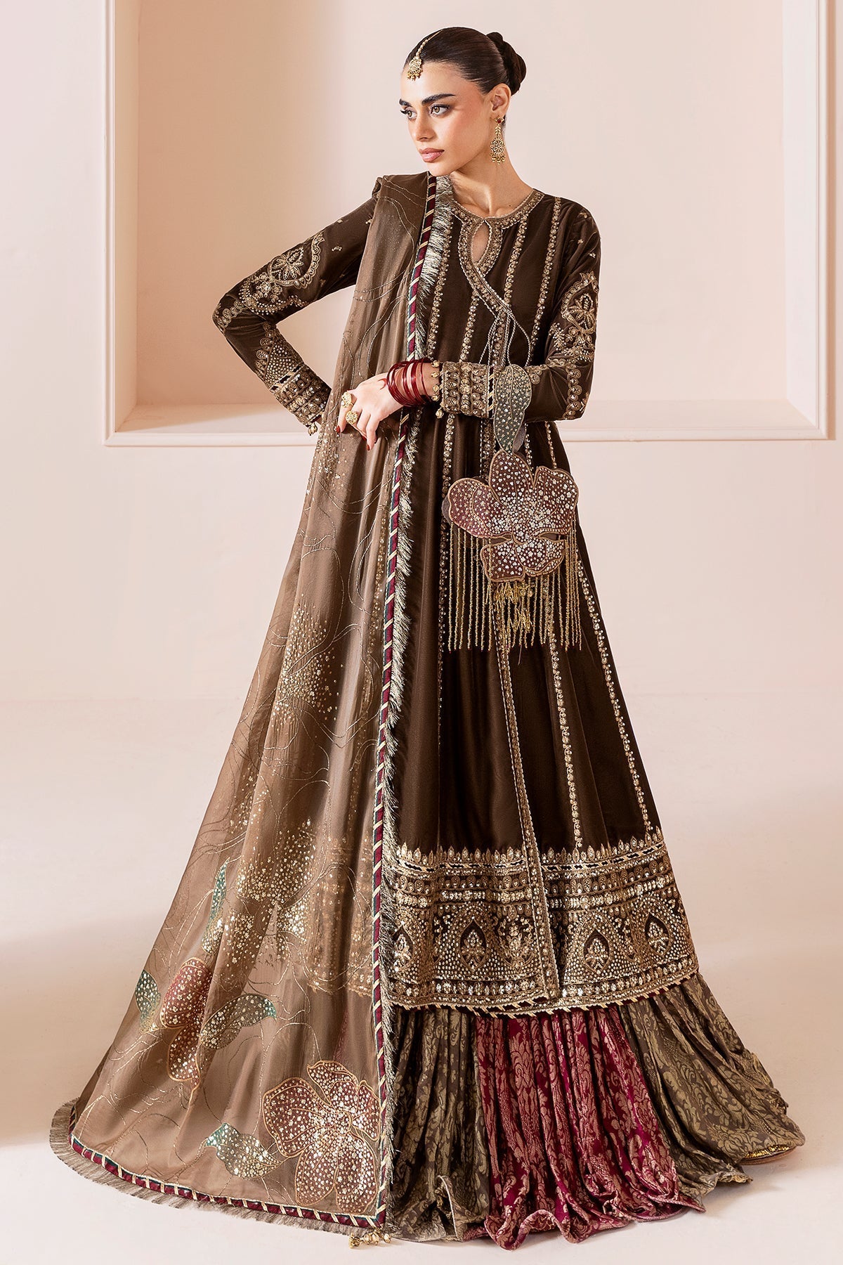 Mairaz Embroidered Velvet Suit — CVF D-04