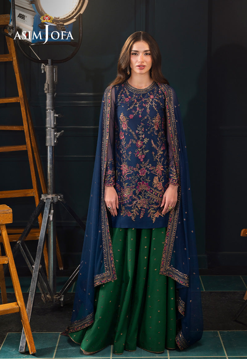 AJLFCD-07 EMBROIDERED NET STITCHED 3 PCS