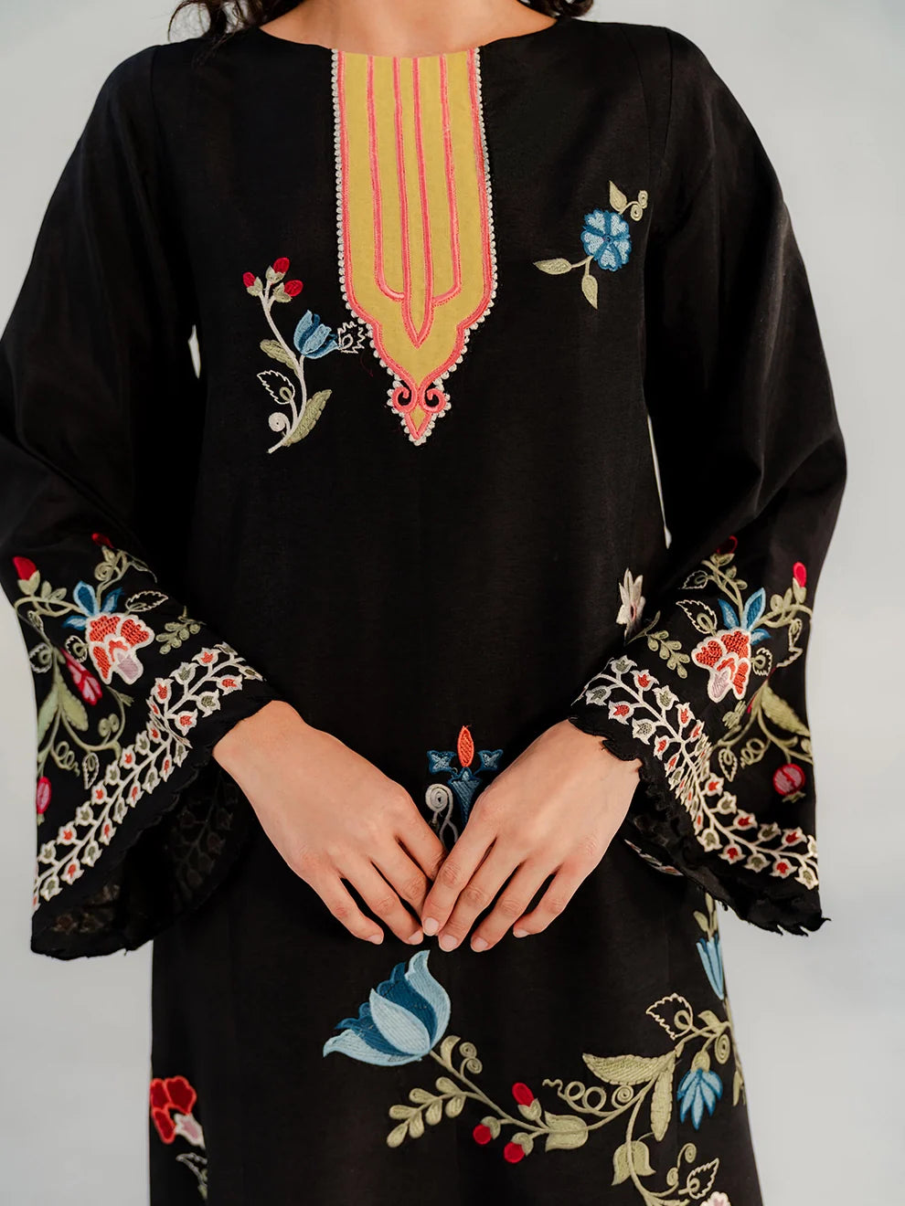 Onyx - 2Pcs Raw Silk Ensemble