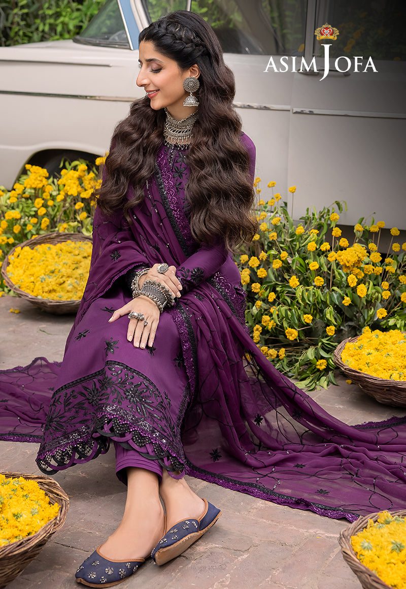 AJSWD-03 EMBROIDERED STITCHED 3 PCS