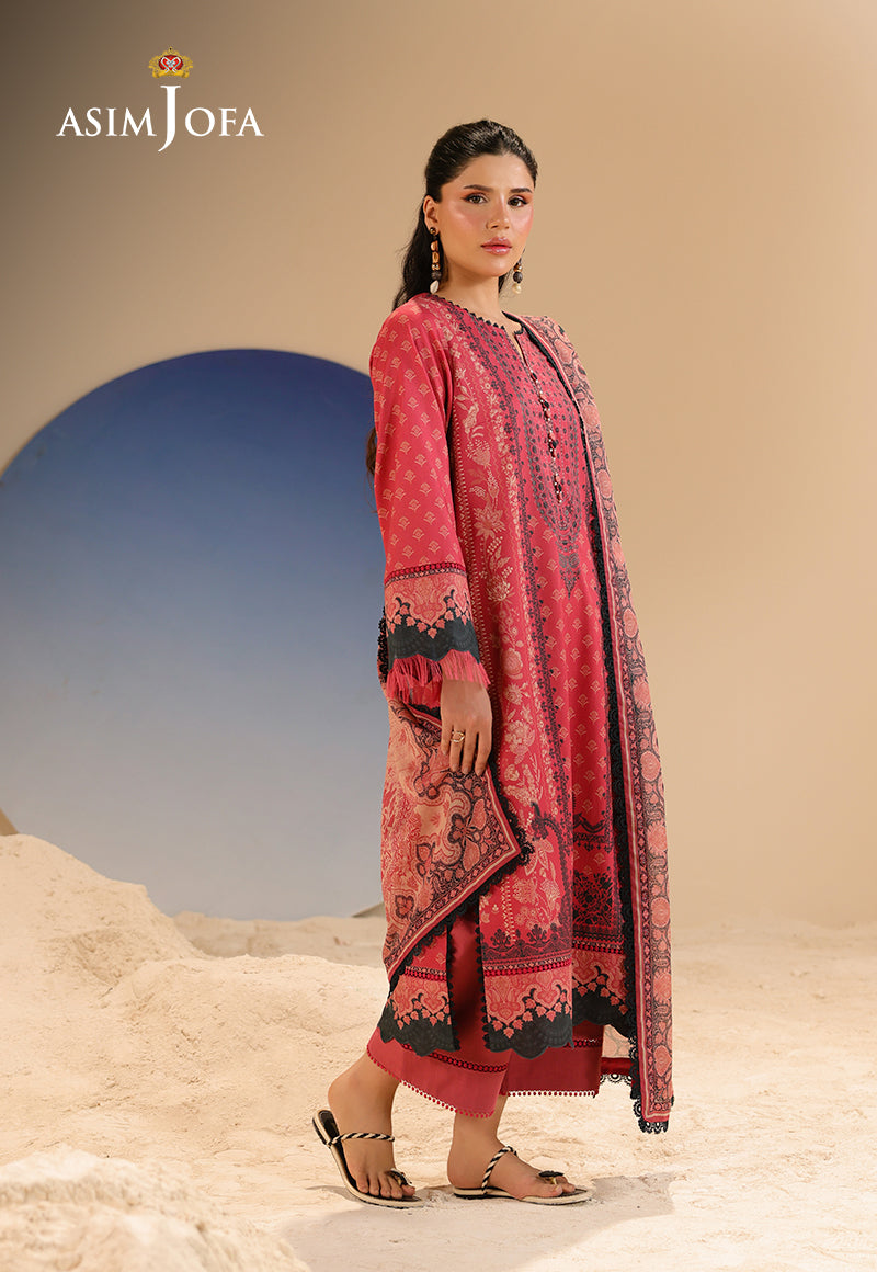 AJUBU-34 Digital Printed Lawn 3 Pcs