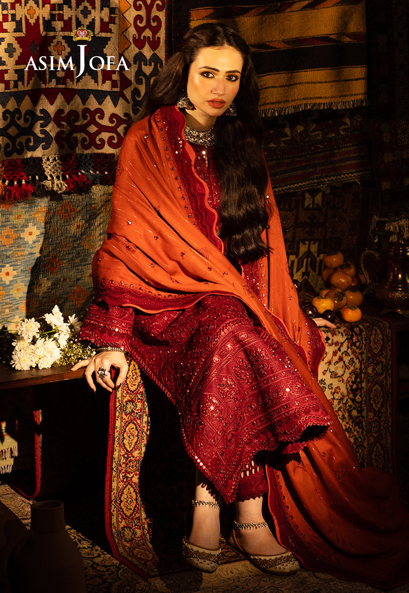 AJKTD-02 EMBROIDERED STITCHED 3 PCS