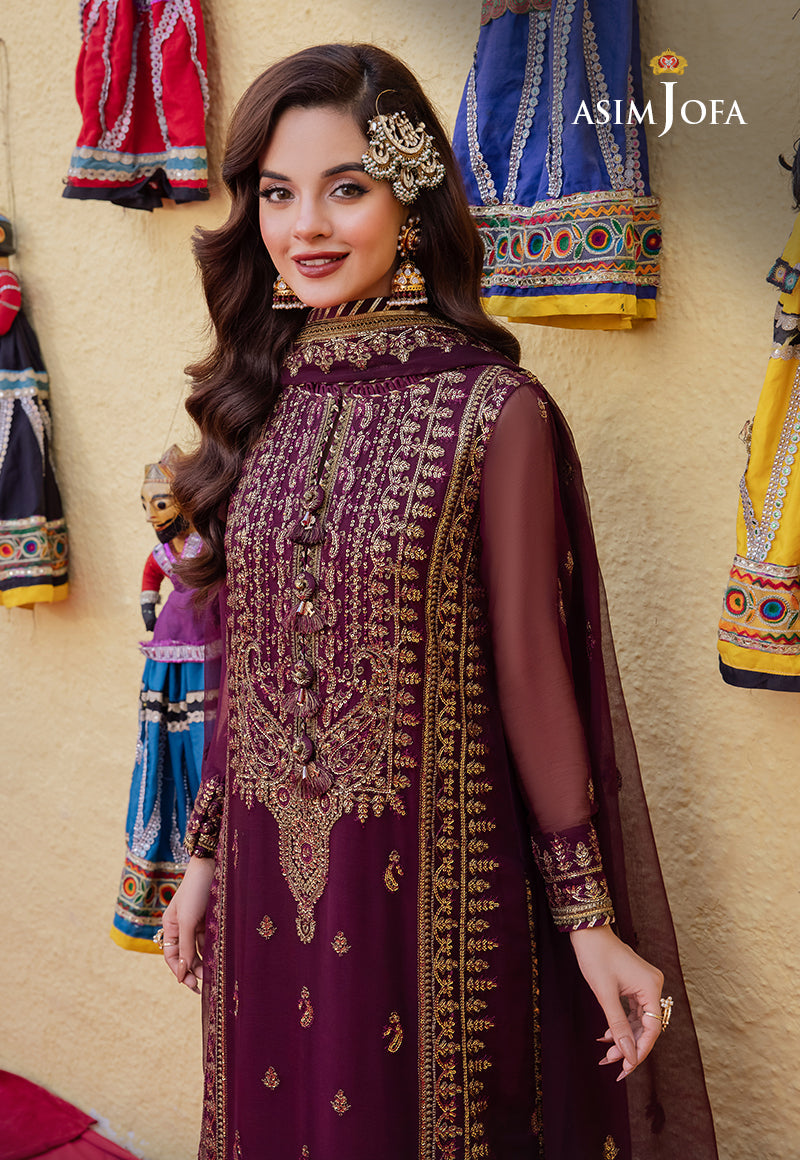 AJAB-03 EMBROIDERED CHIFFON 3 PCS