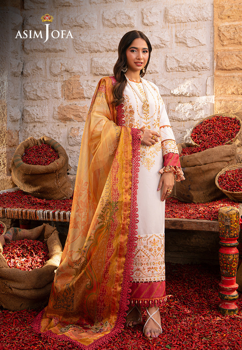 Ajso-76 Unstitched 2 Pcs Shirt Dupatta