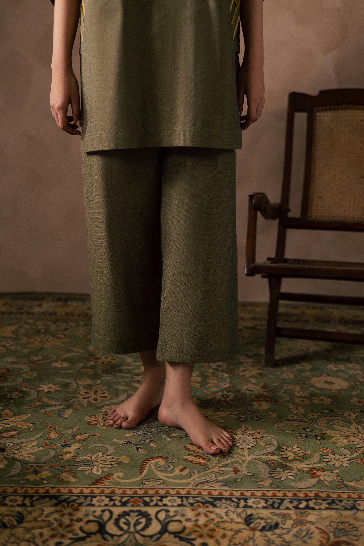 Olive Accent Matching Set