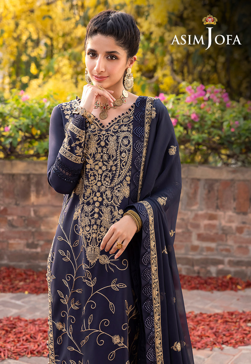 AJSW-15 EMBROIDERED LAWN SILK 3 PCS