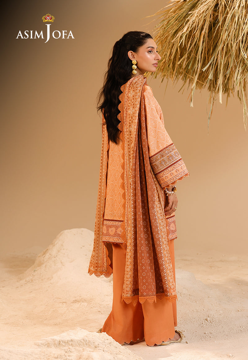 AJUBU-08 Embroidered Lawn 2 Pcs