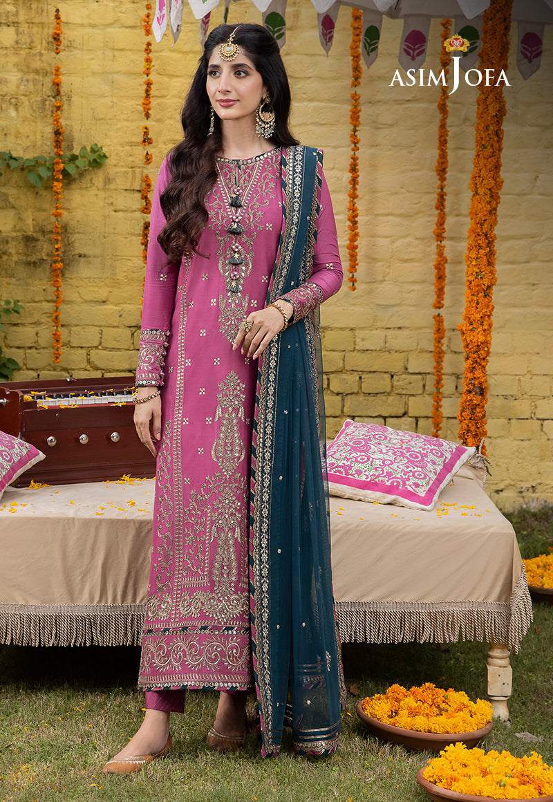 Ajab-19 Embroidered Cotton Silk 3 Pcs