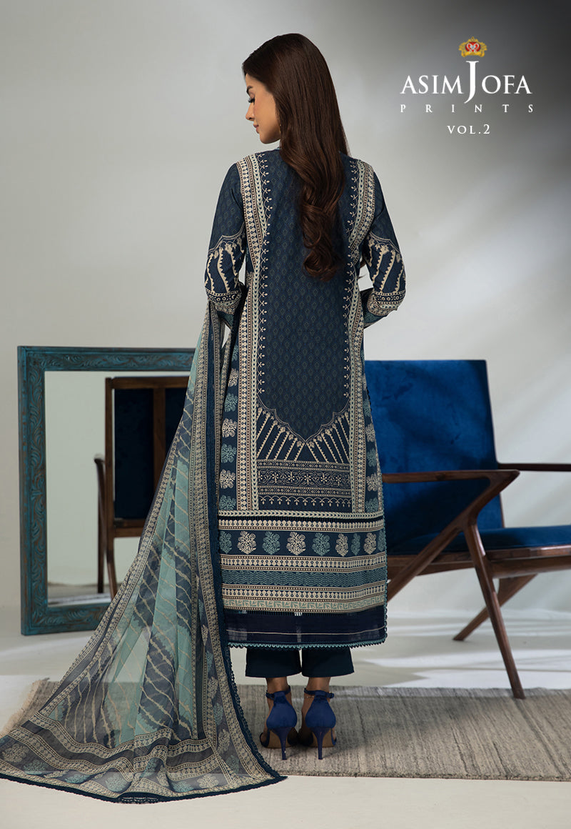 AJBP-46 EMBROIDERED LAWN 3-PCS