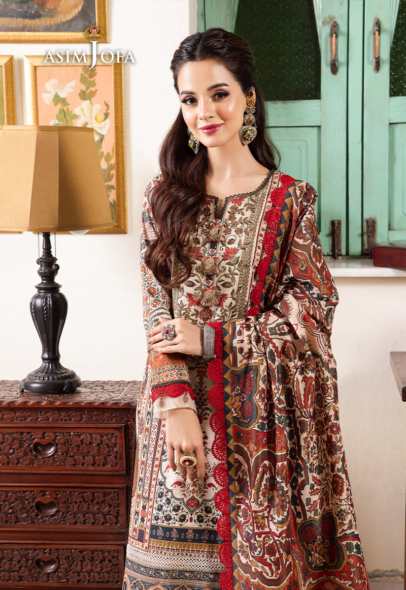 AJRW-22 DESIGNERS STITCHED PREMIUM WINTER COTTON 3 PCS