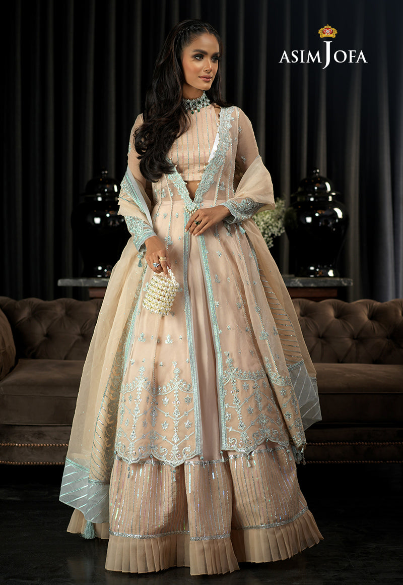 AJN-23 EMBROIDERED ORGANZA 3 PCS