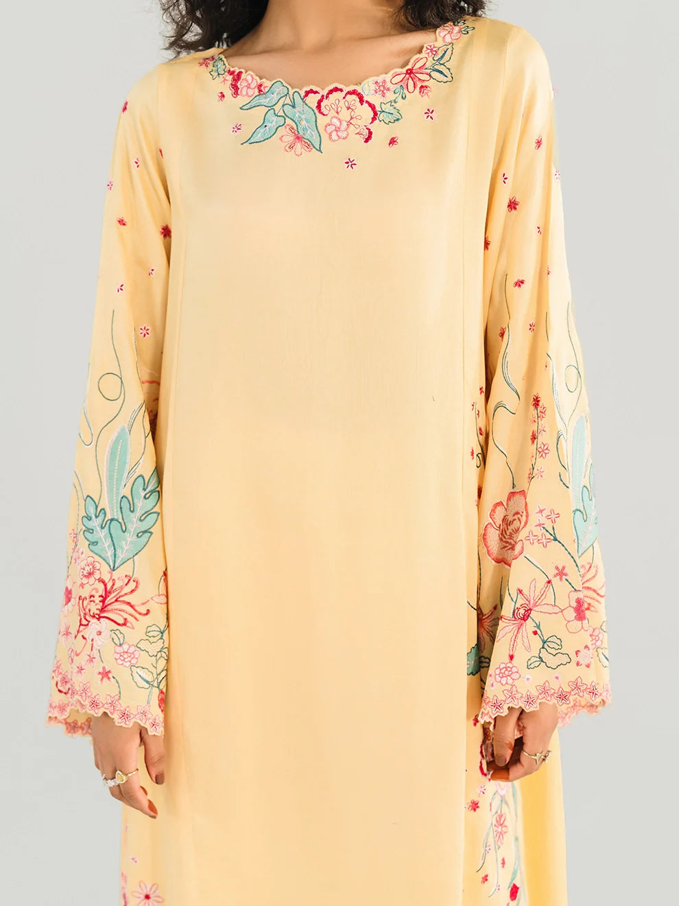 Blossom - 2Pcs Khaddi Silk Ensemble