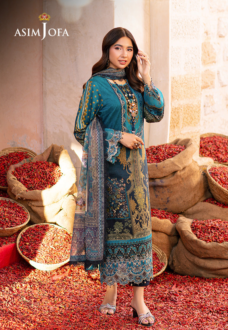 AJAR-22 EMBROIDERED LAWN 3 PCS