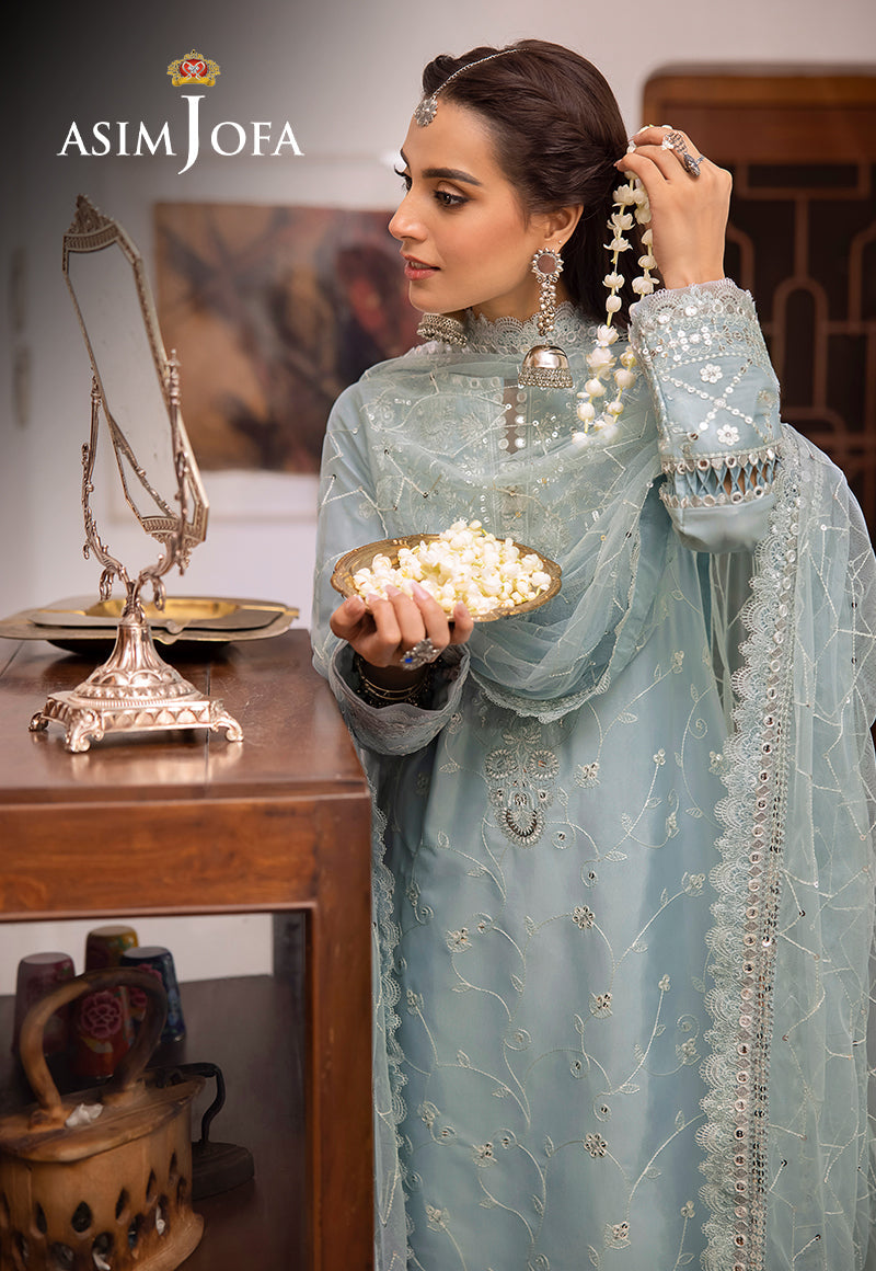 AJSWD-12 EMBROIDERED LAWN SILK 3 PCS