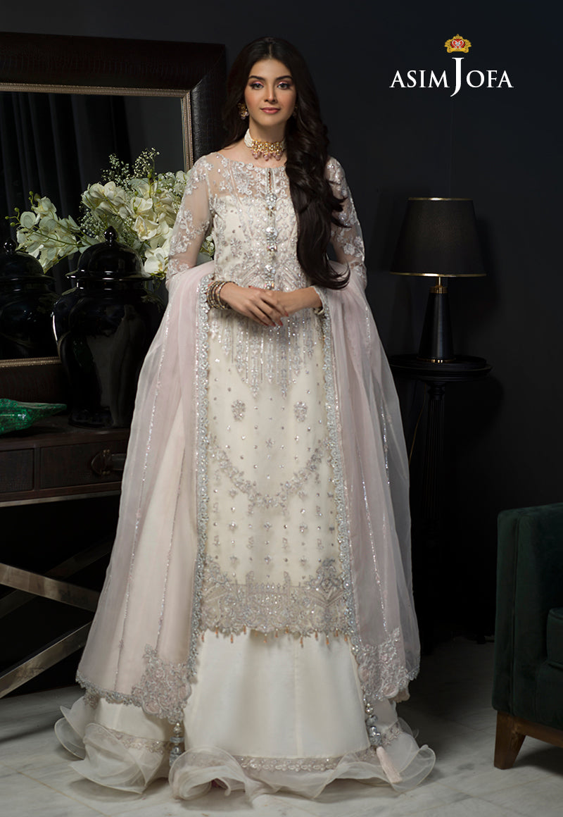 AJN-21 EMBROIDERED ORGANZA 3 PCS
